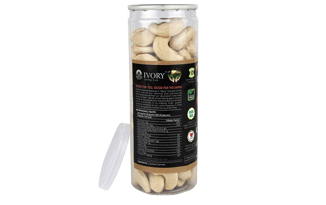 Ivory Cashew Nuts Cashew Kernels Premium   Jar  150 grams